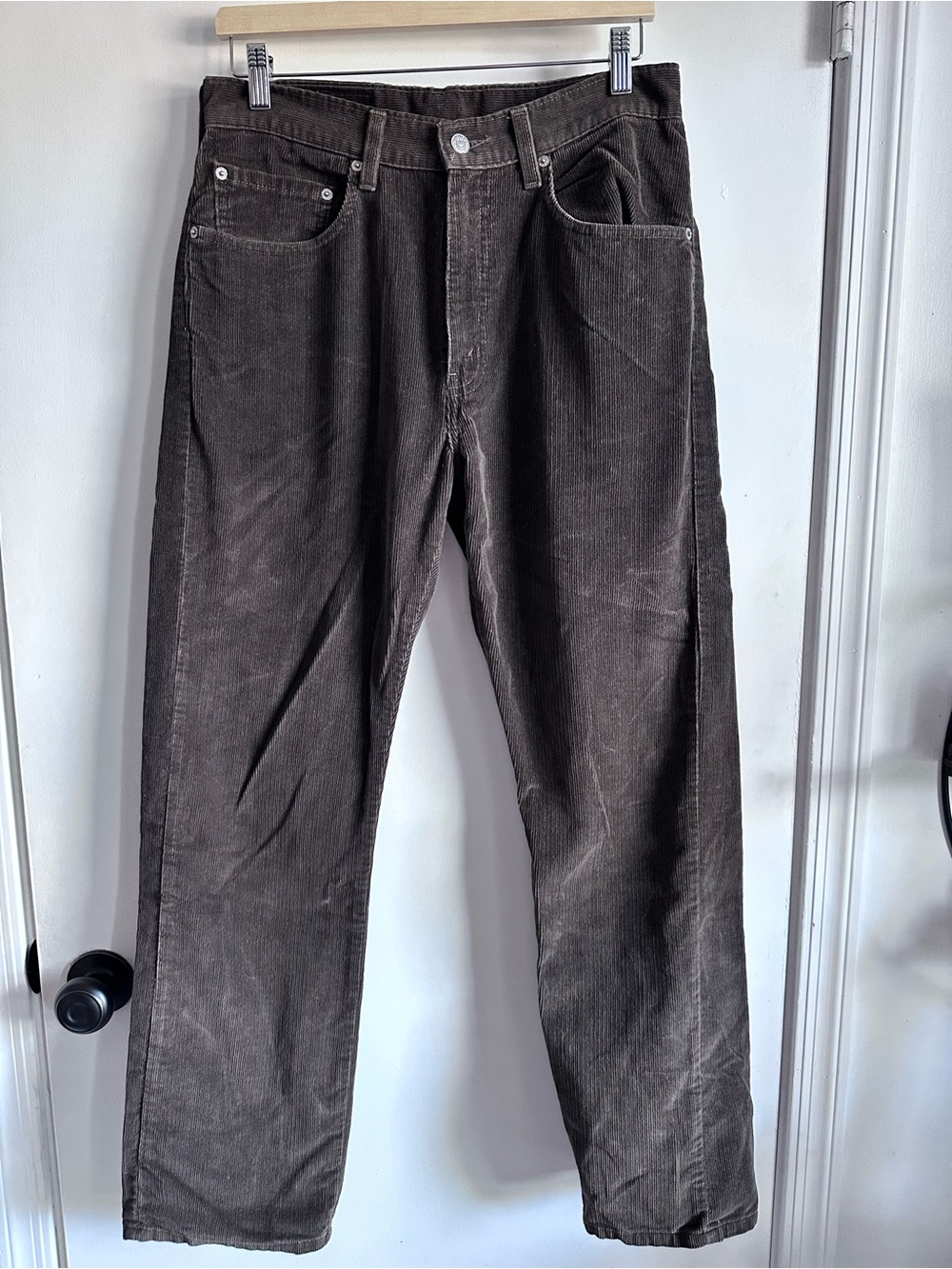Levi's Dark Brown Corduroy Straight-Leg Pants